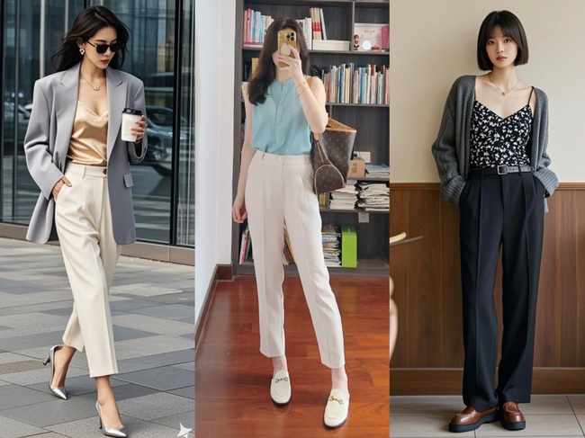 Chiếc quần "hot" nhất mùa hè 2025 chính là quần tây ống điếu - Ảnh 11. Chiếc quần "hot" nhất mùa hè 2025 chính là quần tây ống điếu - Ảnh 11.