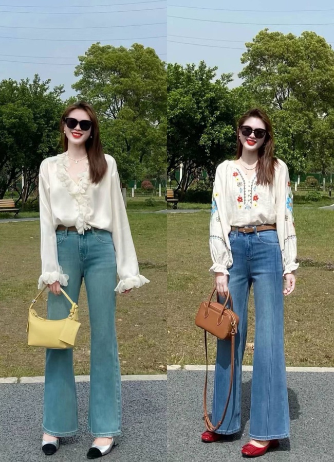 quần jean + sơ mi trắng - Ảnh 4. quần jean + sơ mi trắng - Ảnh 4.