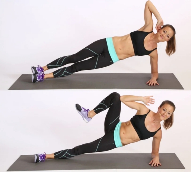 8 biến thể Plank giúp giảm mỡ toàn thân: Đốt cháy mỡ nhanh, sau 2 tuần đã thấy cơ bụng, bắp đùi thon gọn rõ rệt! - Ảnh 5. 8 biến thể Plank giúp giảm mỡ toàn thân: Đốt cháy mỡ nhanh, sau 2 tuần đã thấy cơ bụng, bắp đùi thon gọn rõ rệt! - Ảnh 5.