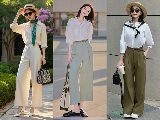 Áo sơ mi + quần ống rộng: Combo "gây sốt" dịp hè, mặc lên nhìn sang chảnh bùng nổ - Ảnh 1. Áo sơ mi + quần ống rộng: Combo "gây sốt" dịp hè, mặc lên nhìn sang chảnh bùng nổ - Ảnh 1.