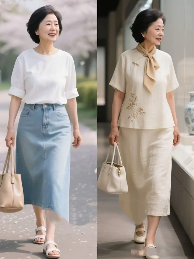 Phụ nữ U60 "đỉnh của đỉnh": Không mặc đồ bó, không chọn váy hoa, vẫn đẹp sang trọng và thanh lịch ngút trời - Ảnh 3. Phụ nữ U60 "đỉnh của đỉnh": Không mặc đồ bó, không chọn váy hoa, vẫn đẹp sang trọng và thanh lịch ngút trời - Ảnh 3.