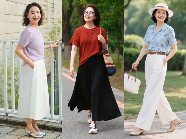 Phụ nữ 50+ mặc đẹp mùa hè: Không để người khác ngắm, mà để mình thấy vui - Ảnh 7. Phụ nữ 50+ mặc đẹp mùa hè: Không để người khác ngắm, mà để mình thấy vui - Ảnh 7.