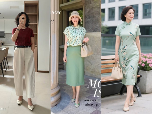 Phụ nữ 50+ mặc đẹp mùa hè: Không để người khác ngắm, mà để mình thấy vui - Ảnh 10. Phụ nữ 50+ mặc đẹp mùa hè: Không để người khác ngắm, mà để mình thấy vui - Ảnh 10.