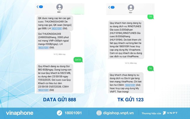 Hướng dẫn 4 cách nhanh nhất kiểm tra gói cước đang sử dụng mạng VinaPhone- Chủ động kiểm soát chi tiêu hiệu quả - Ảnh 2. Hướng dẫn 4 cách nhanh nhất kiểm tra gói cước đang sử dụng mạng VinaPhone- Chủ động kiểm soát chi tiêu hiệu quả - Ảnh 2.