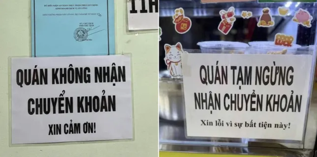 Nhiều hàng quán bất ngờ thông báo chỉ nhận tiền mặt: Từ chối chuyển khoản có "né" được thuế? - Ảnh 1. Nhiều hàng quán bất ngờ thông báo chỉ nhận tiền mặt: Từ chối chuyển khoản có "né" được thuế? - Ảnh 1.