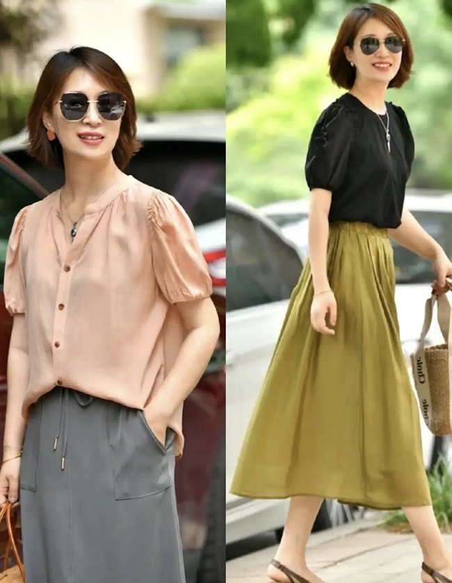 Kiểu áo này mặc lên cực sang xịn, đặc biệt là phụ nữ tuổi trung niên! - Ảnh 6. Kiểu áo này mặc lên cực sang xịn, đặc biệt là phụ nữ tuổi trung niên! - Ảnh 6.