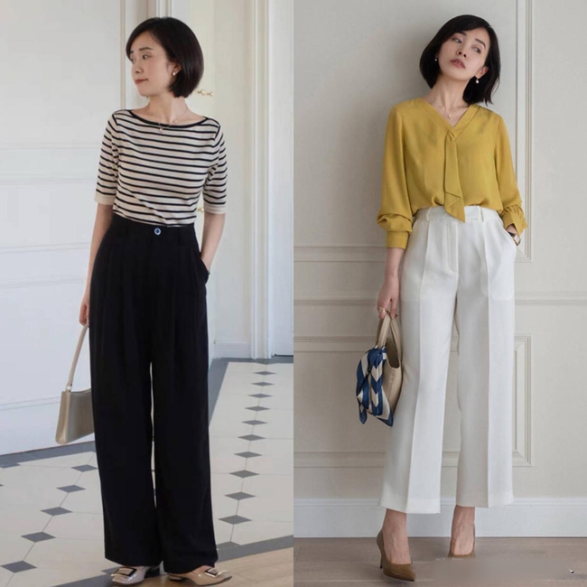 Mùa hè này, combo "quần ống rộng + giày cao gót" bỗng hot rần rần – phụ nữ ngoài 40 mặc thế này thật quá đỗi cuốn hút - Ảnh 5. Mùa hè này, combo "quần ống rộng + giày cao gót" bỗng hot rần rần – phụ nữ ngoài 40 mặc thế này thật quá đỗi cuốn hút - Ảnh 5.