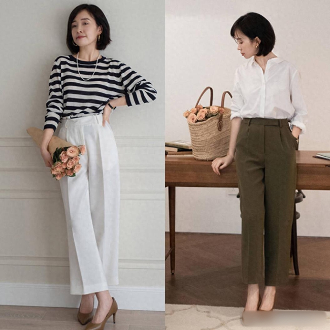 Mùa hè này, combo "quần ống rộng + giày cao gót" bỗng hot rần rần – phụ nữ ngoài 40 mặc thế này thật quá đỗi cuốn hút - Ảnh 1. Mùa hè này, combo "quần ống rộng + giày cao gót" bỗng hot rần rần – phụ nữ ngoài 40 mặc thế này thật quá đỗi cuốn hút - Ảnh 1.