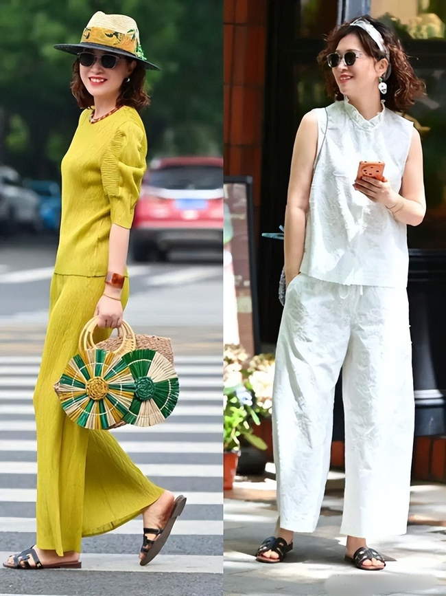 Mặc đi mặc lại, mới phát hiện phụ nữ 50+ mùa hè không thể thiếu váy dài qua gối và quần ống rộng – vừa che khuyết điểm vừa thời thượng - Ảnh 9. Mặc đi mặc lại, mới phát hiện phụ nữ 50+ mùa hè không thể thiếu váy dài qua gối và quần ống rộng – vừa che khuyết điểm vừa thời thượng - Ảnh 9.