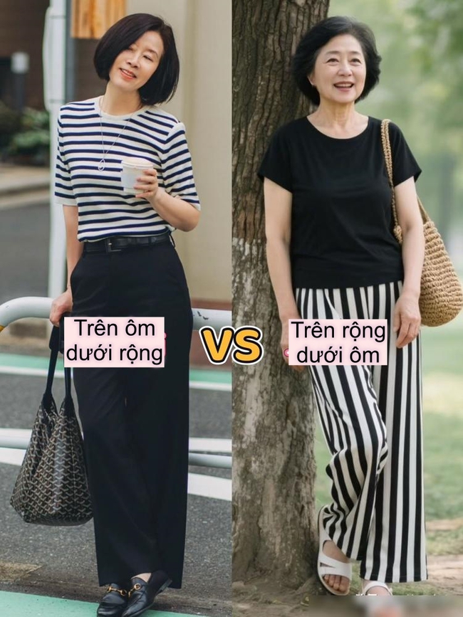 Tạm biệt combo áo thun - quần short: Phụ nữ trung niên muốn mặc đẹp trẻ trung, hãy thử ngay những kiểu phối đồ này - Ảnh 9. Tạm biệt combo áo thun - quần short: Phụ nữ trung niên muốn mặc đẹp trẻ trung, hãy thử ngay những kiểu phối đồ này - Ảnh 9.