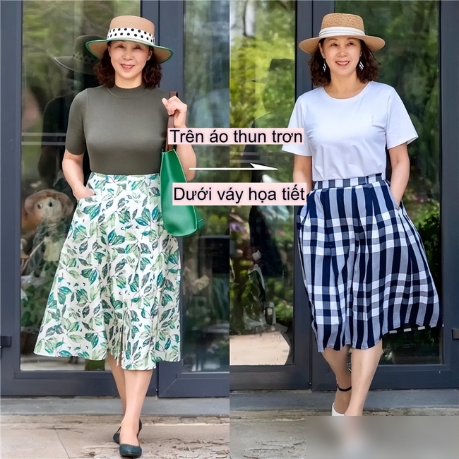 Tạm biệt combo áo thun - quần short: Phụ nữ trung niên muốn mặc đẹp trẻ trung, hãy thử ngay những kiểu phối đồ này - Ảnh 11. Tạm biệt combo áo thun - quần short: Phụ nữ trung niên muốn mặc đẹp trẻ trung, hãy thử ngay những kiểu phối đồ này - Ảnh 11.