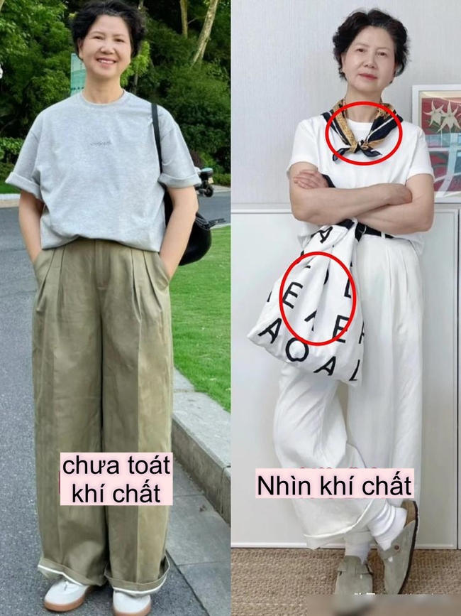 Tạm biệt combo áo thun - quần short: Phụ nữ trung niên muốn mặc đẹp trẻ trung, hãy thử ngay những kiểu phối đồ này - Ảnh 10. Tạm biệt combo áo thun - quần short: Phụ nữ trung niên muốn mặc đẹp trẻ trung, hãy thử ngay những kiểu phối đồ này - Ảnh 10.