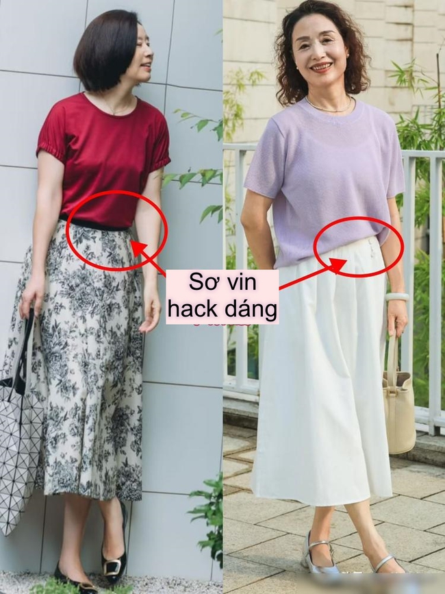 Tạm biệt combo áo thun - quần short: Phụ nữ trung niên muốn mặc đẹp trẻ trung, hãy thử ngay những kiểu phối đồ này - Ảnh 3. Tạm biệt combo áo thun - quần short: Phụ nữ trung niên muốn mặc đẹp trẻ trung, hãy thử ngay những kiểu phối đồ này - Ảnh 3.