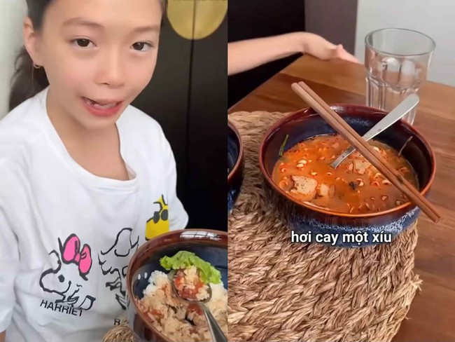 Con gái Đoan Trang chỉ ngồi ăn 1 bát mỳ thôi mà dân mạng tấm tắc khen: Nghe nói chuyện đã thấy mẹ dạy hay! - Ảnh 1. Con gái Đoan Trang chỉ ngồi ăn 1 bát mỳ thôi mà dân mạng tấm tắc khen: Nghe nói chuyện đã thấy mẹ dạy hay! - Ảnh 1.