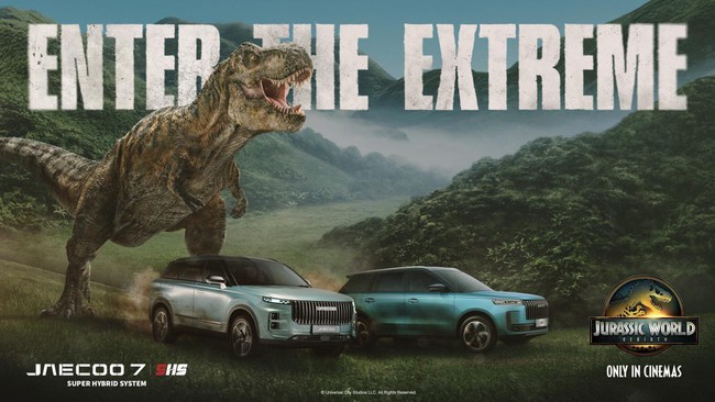 Jaecoo bắt tay siêu phẩm &quot;Thế giới khủng long: Tái sinh&quot;: Khi off-road giao thoa với kỷ Jura! - Ảnh 1.