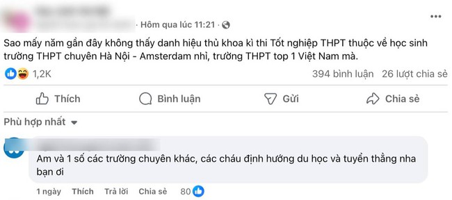 Đăng bài "khịa" học sinh trường THPT chuyên Hà Nội - Amsterdam sau kỳ thi tốt nghiệp, nam sinh gây tranh cãi! - Ảnh 1. Đăng bài "khịa" học sinh trường THPT chuyên Hà Nội - Amsterdam sau kỳ thi tốt nghiệp, nam sinh gây tranh cãi! - Ảnh 1.