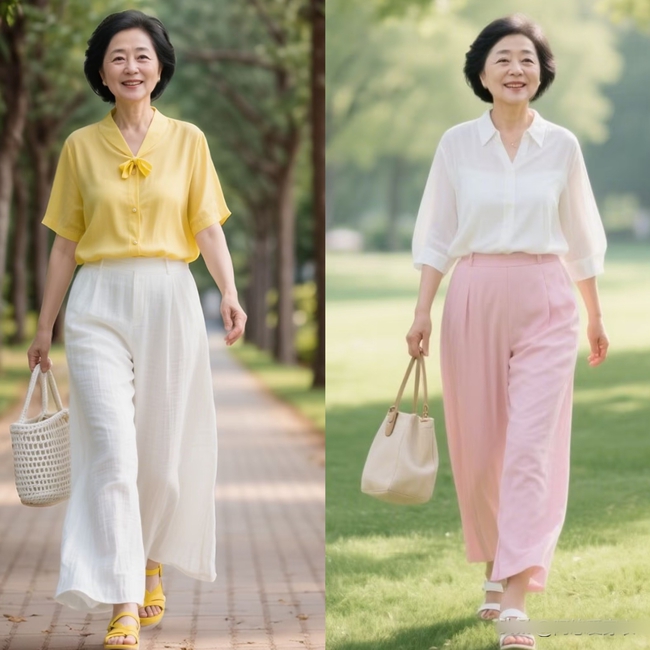 Phụ nữ tuổi 50–60, dù mặc gì mùa hè cũng nên tránh xa 3 gam màu "kém sang" này – vì chúng làm tụt hẳn khí chất! - Ảnh 11. Phụ nữ tuổi 50–60, dù mặc gì mùa hè cũng nên tránh xa 3 gam màu "kém sang" này – vì chúng làm tụt hẳn khí chất! - Ảnh 11.