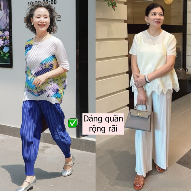 Mùa hè, phụ nữ trung niên nên sắm đủ 3 kiểu quần "nghe tên đã thấy sang", mặc vào lại vừa mát vừa tôn dáng - Ảnh 10. Mùa hè, phụ nữ trung niên nên sắm đủ 3 kiểu quần "nghe tên đã thấy sang", mặc vào lại vừa mát vừa tôn dáng - Ảnh 10.