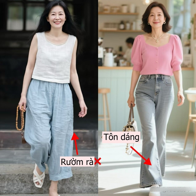 Khi bạn bước sang tuổi 50–60, hãy từ bỏ áo ba lỗ và quần ống rộng, chuyển sang những cách phối đồ này sẽ thời trang hơn nhiều - Ảnh 6.
