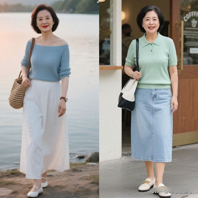 Khi bạn bước sang tuổi 50–60, hãy từ bỏ áo ba lỗ và quần ống rộng, chuyển sang những cách phối đồ này sẽ thời trang hơn nhiều - Ảnh 1.