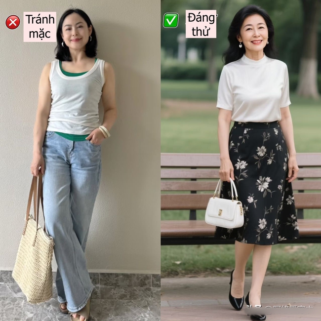 Khi bạn bước sang tuổi 50–60, hãy từ bỏ áo ba lỗ và quần ống rộng, chuyển sang những cách phối đồ này sẽ thời trang hơn nhiều - Ảnh 3.