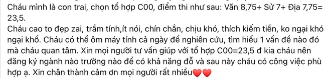 Xin tư vấn chọn ngành cho con &quot;cao to, đẹp trai&quot;, bà mẹ Hà Nội khiến ai nấy phì cười: Chị đưa tiêu chí này là có ý gì? - Ảnh 1.