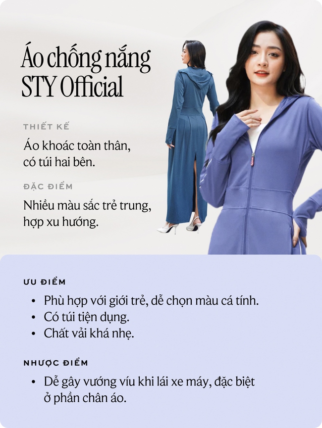 So sánh 8 mẫu áo chống nắng hot nhất hiện nay: Loại nào mát nhẹ, loại nào che phủ toàn thân? - Ảnh 5. So sánh 8 mẫu áo chống nắng hot nhất hiện nay: Loại nào mát nhẹ, loại nào che phủ toàn thân? - Ảnh 5.