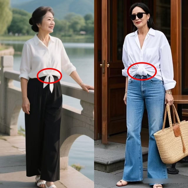 Phụ nữ trung niên có vòng 2 “kém thon” nên thử ngay mẹo sơ vin này: Vừa thời trang lại vừa tôn dáng, không đẹp cũng khó! - Ảnh 13. Phụ nữ trung niên có vòng 2 “kém thon” nên thử ngay mẹo sơ vin này: Vừa thời trang lại vừa tôn dáng, không đẹp cũng khó! - Ảnh 13.