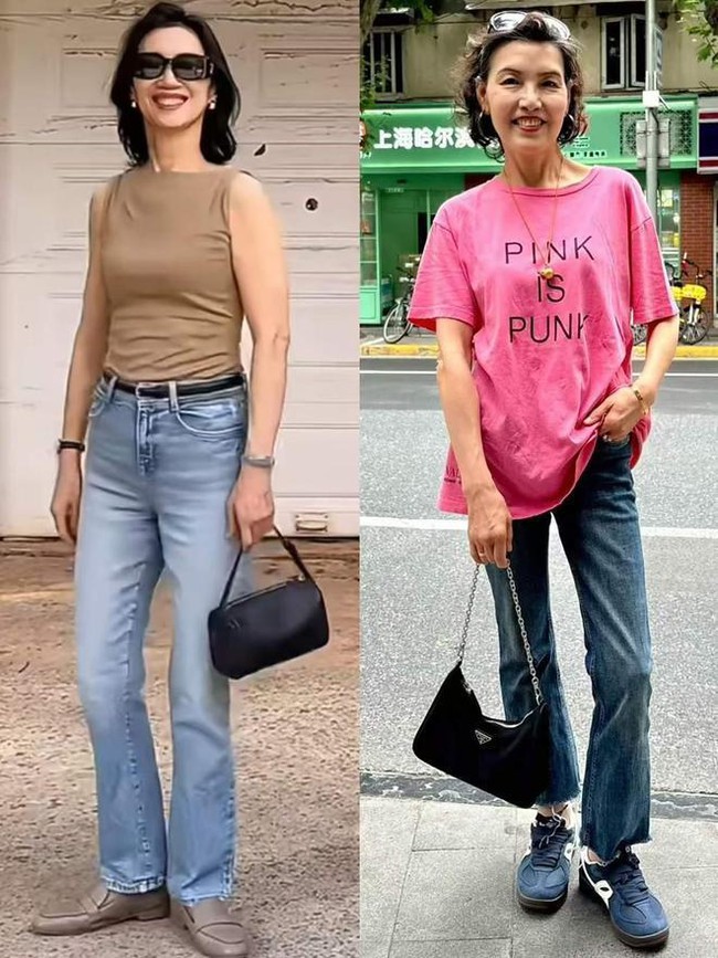 50 tuổi mặc gì để không bị chê sến súa? Đổi ngay sang những kiểu đồ này, vừa che khuyết điểm vừa sang chảnh - Ảnh 6. 50 tuổi mặc gì để không bị chê sến súa? Đổi ngay sang những kiểu đồ này, vừa che khuyết điểm vừa sang chảnh - Ảnh 6.