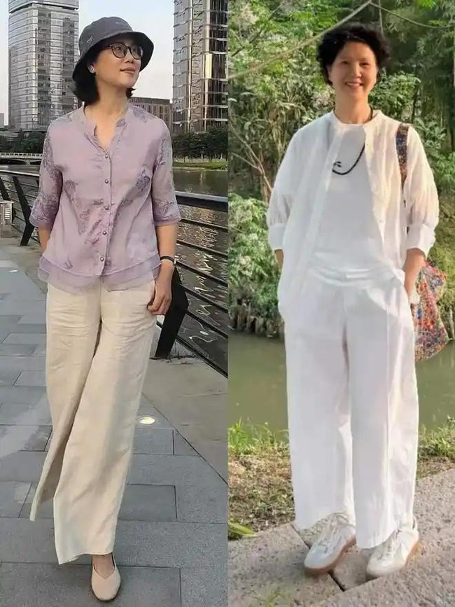 50 tuổi mặc gì để không bị chê sến súa? Đổi ngay sang những kiểu đồ này, vừa che khuyết điểm vừa sang chảnh - Ảnh 4. 50 tuổi mặc gì để không bị chê sến súa? Đổi ngay sang những kiểu đồ này, vừa che khuyết điểm vừa sang chảnh - Ảnh 4.