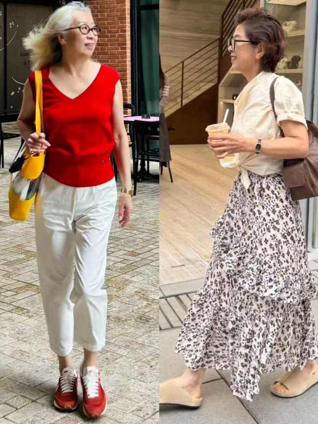 50 tuổi mặc gì để không bị chê sến súa? Đổi ngay sang những kiểu đồ này, vừa che khuyết điểm vừa sang chảnh - Ảnh 9. 50 tuổi mặc gì để không bị chê sến súa? Đổi ngay sang những kiểu đồ này, vừa che khuyết điểm vừa sang chảnh - Ảnh 9.