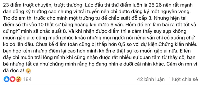 Nữ sinh Hà Nội day dứt khi chứng kiến điều này sau kỳ thi vào lớp 10: Đôi khi bước lùi cần thiết để bước tiếp vững vàng - Ảnh 1. Nữ sinh Hà Nội day dứt khi chứng kiến điều này sau kỳ thi vào lớp 10: Đôi khi bước lùi cần thiết để bước tiếp vững vàng - Ảnh 1.