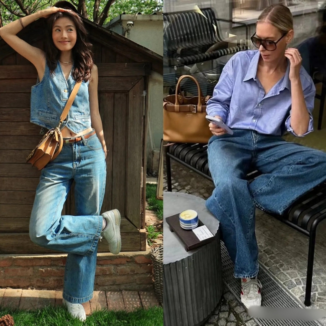 Mùa hè nhất định phải có một chiếc quần jeans ống rộng – mặc lên trẻ trung, sành điệu hơn gấp bội - Ảnh 1. Mùa hè nhất định phải có một chiếc quần jeans ống rộng – mặc lên trẻ trung, sành điệu hơn gấp bội - Ảnh 1.