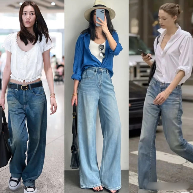 Mùa hè nhất định phải có một chiếc quần jeans ống rộng – mặc lên trẻ trung, sành điệu hơn gấp bội - Ảnh 11. Mùa hè nhất định phải có một chiếc quần jeans ống rộng – mặc lên trẻ trung, sành điệu hơn gấp bội - Ảnh 11.
