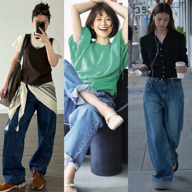 Mùa hè nhất định phải có một chiếc quần jeans ống rộng – mặc lên trẻ trung, sành điệu hơn gấp bội - Ảnh 2. Mùa hè nhất định phải có một chiếc quần jeans ống rộng – mặc lên trẻ trung, sành điệu hơn gấp bội - Ảnh 2.