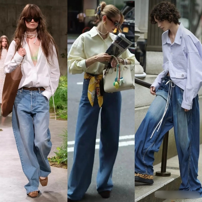 Mùa hè nhất định phải có một chiếc quần jeans ống rộng – mặc lên trẻ trung, sành điệu hơn gấp bội - Ảnh 9. Mùa hè nhất định phải có một chiếc quần jeans ống rộng – mặc lên trẻ trung, sành điệu hơn gấp bội - Ảnh 9.