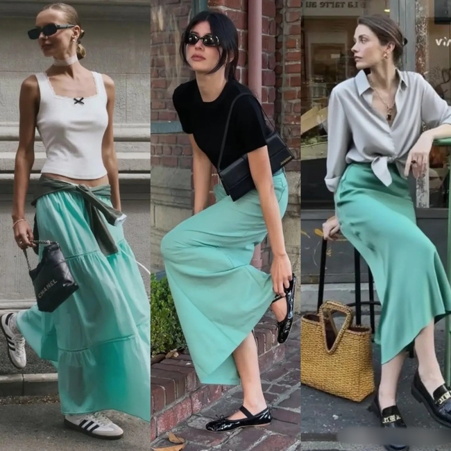 Mùa hè này, chán đen trắng xám rồi, hãy thử những gam màu tuyệt đẹp này – vừa tôn da, vừa trẻ trung, lại sang trọng - Ảnh 13. Mùa hè này, chán đen trắng xám rồi, hãy thử những gam màu tuyệt đẹp này – vừa tôn da, vừa trẻ trung, lại sang trọng - Ảnh 13.