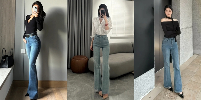 Mặc quần jean ống loe đi làm, nên phối giày gì? 6 kiểu giày hợp nhất với quần jean ống loe - Ảnh 2.