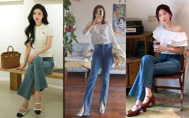 Mặc quần jean ống loe đi làm, nên phối giày gì? 6 kiểu giày hợp nhất với quần jean ống loe - Ảnh 7.