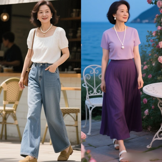 Phụ nữ tuổi 40+ nên tránh xa áo hoa sặc sỡ, chọn dáng suông thẳng để che khuyết điểm - Ảnh 1. Phụ nữ tuổi 40+ nên tránh xa áo hoa sặc sỡ, chọn dáng suông thẳng để che khuyết điểm - Ảnh 1.