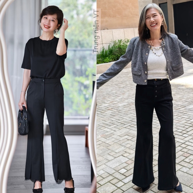 Phụ nữ tuổi 40+ có phần thân dưới đầy đặn nên tránh xa quần ống rộng và kiểu quần không đường may - Ảnh 12. Phụ nữ tuổi 40+ có phần thân dưới đầy đặn nên tránh xa quần ống rộng và kiểu quần không đường may - Ảnh 12.
