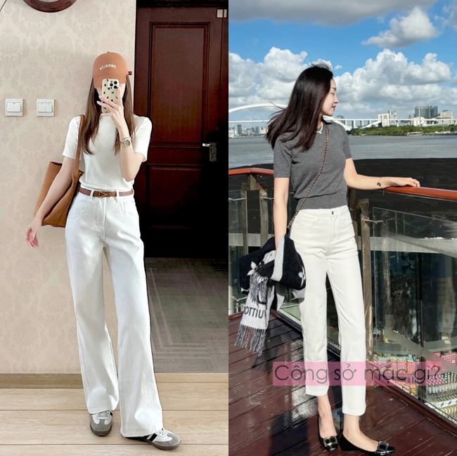 Phụ nữ 40+ nên có ít nhất một chiếc quần trắng: bí quyết mặc đẹp, thanh lịch mà không gò bó - Ảnh 1.
