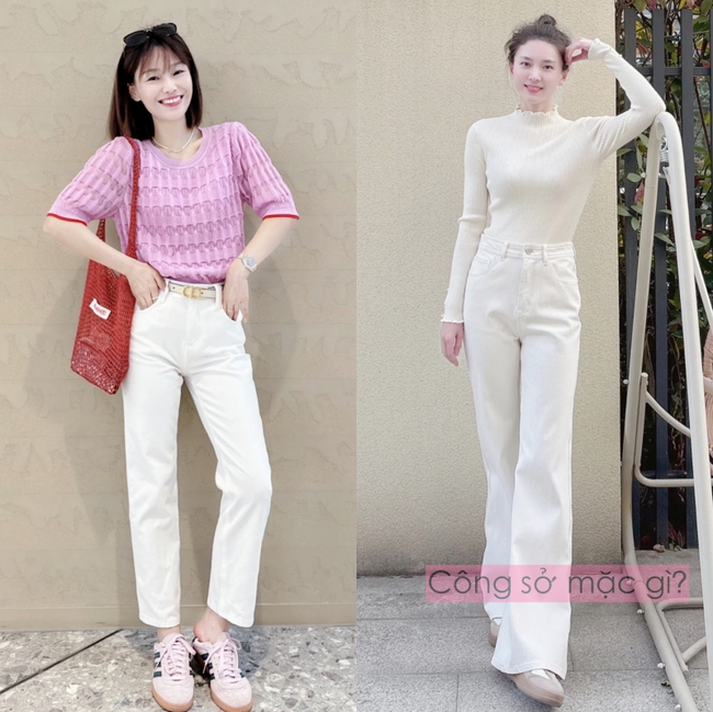 Phụ nữ 40+ nên có ít nhất một chiếc quần trắng: bí quyết mặc đẹp, thanh lịch mà không gò bó - Ảnh 13.