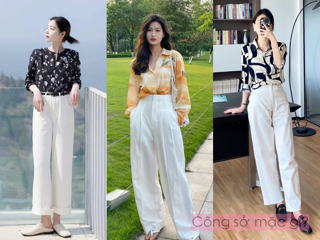 Phụ nữ 40+ nên có ít nhất một chiếc quần trắng: bí quyết mặc đẹp, thanh lịch mà không gò bó - Ảnh 12.
