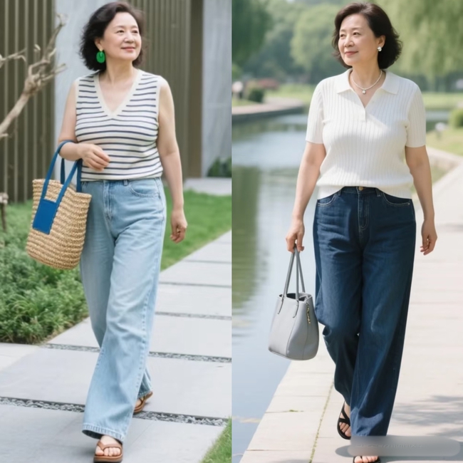 Mùa hè, vì sao phụ nữ trung niên nên tránh mặc quần không đường may ra đường? Xem loạt ảnh so sánh này là hiểu ngay! - Ảnh 11.