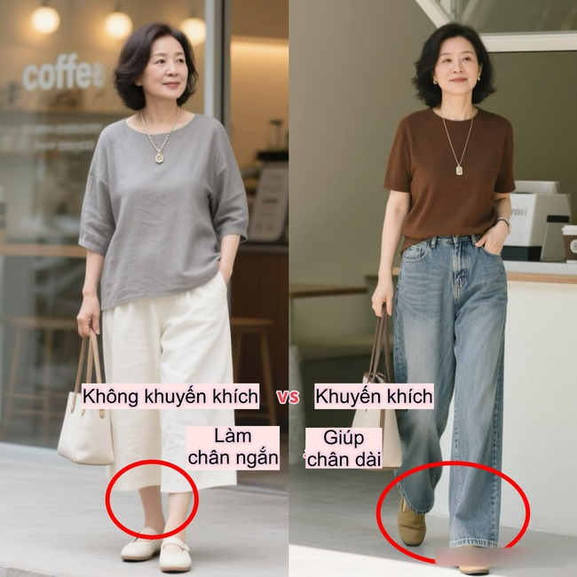 Mùa hè, vì sao phụ nữ trung niên nên tránh mặc quần không đường may ra đường? Xem loạt ảnh so sánh này là hiểu ngay! - Ảnh 7.