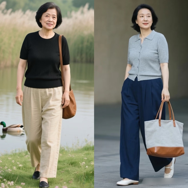 Mùa hè, vì sao phụ nữ trung niên nên tránh mặc quần không đường may ra đường? Xem loạt ảnh so sánh này là hiểu ngay! - Ảnh 10.