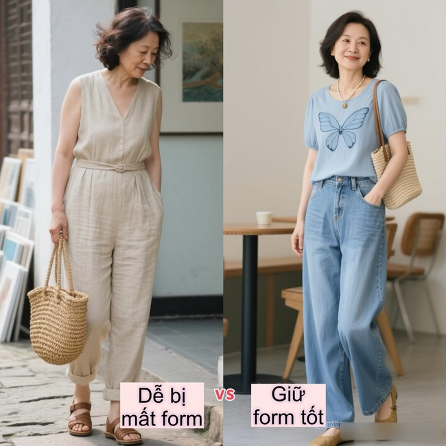 Mùa hè, vì sao phụ nữ trung niên nên tránh mặc quần không đường may ra đường? Xem loạt ảnh so sánh này là hiểu ngay! - Ảnh 8.