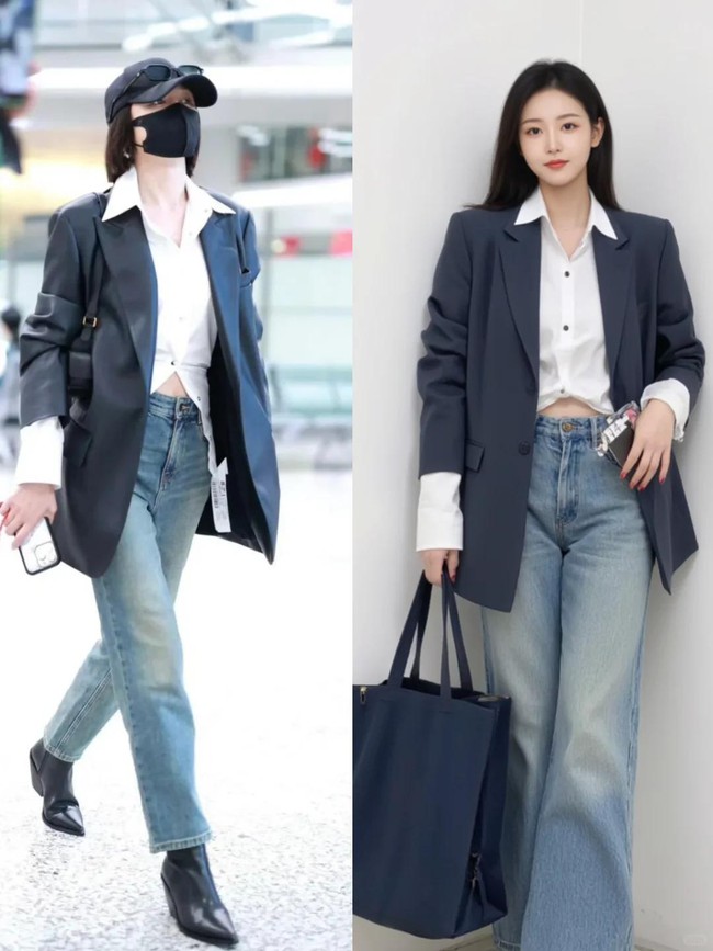 Blazer + quần jeans: Công thức phối đồ mùa xuân giúp phụ nữ 30+ vừa trẻ trung vừa sang trọng - Ảnh 9. Blazer + quần jeans: Công thức phối đồ mùa xuân giúp phụ nữ 30+ vừa trẻ trung vừa sang trọng - Ảnh 9.
