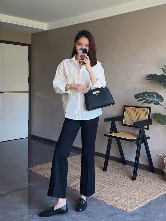 &quot;Quần jeans ống loe nhẹ&quot; bùng nổ mùa hè này! Giải mã 3 công thức phối đồ, vừa che khuyết điểm chân vừa giúp dáng thon gọn - Ảnh 8.